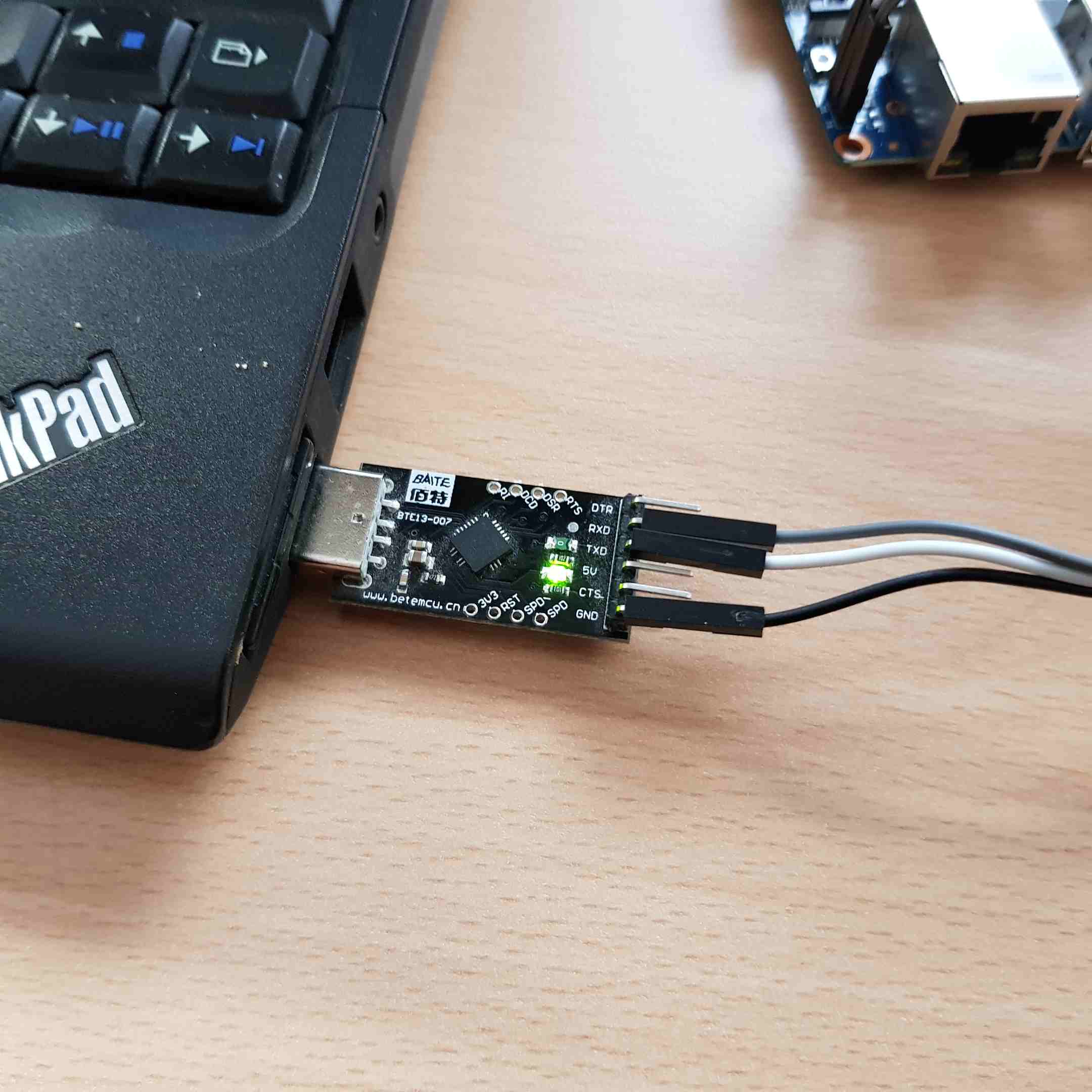 UART to USB2TTL bpi-m64 UART pins wired to a USB2TTL adapter